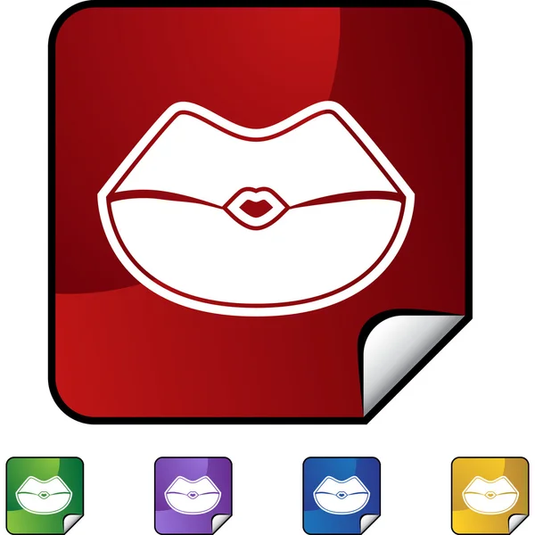 Kiss web knop — Stockvector