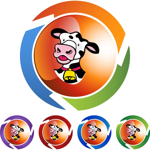 Cow web icon — Stock Vector