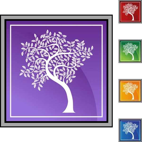Liść drzewa ikonę — Wektor stockowy