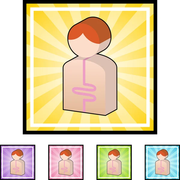 Digestion Patient web icon — Stock Vector