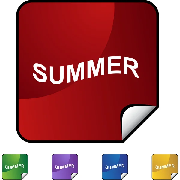 Summer web button — Stock Vector