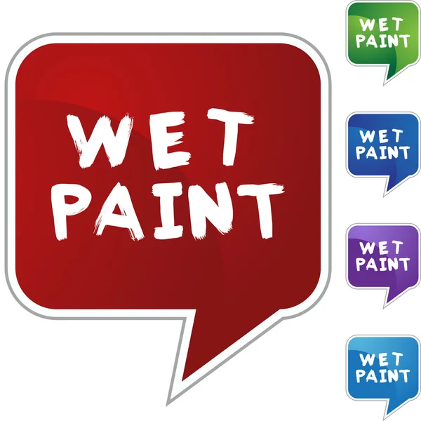 Wet Paint signs — Stock Vector