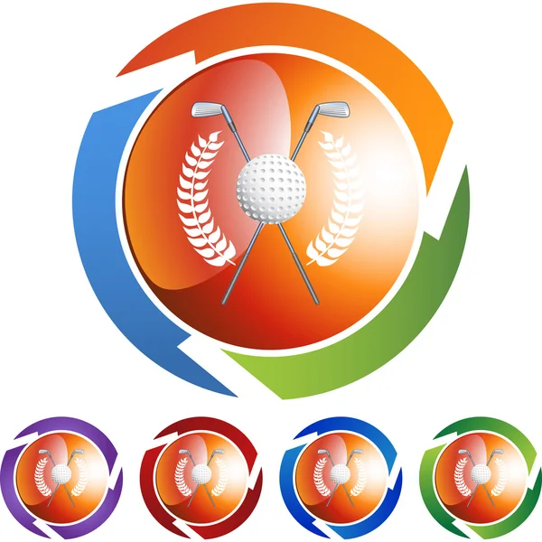 Golf koszorú web ikon — Stock Vector