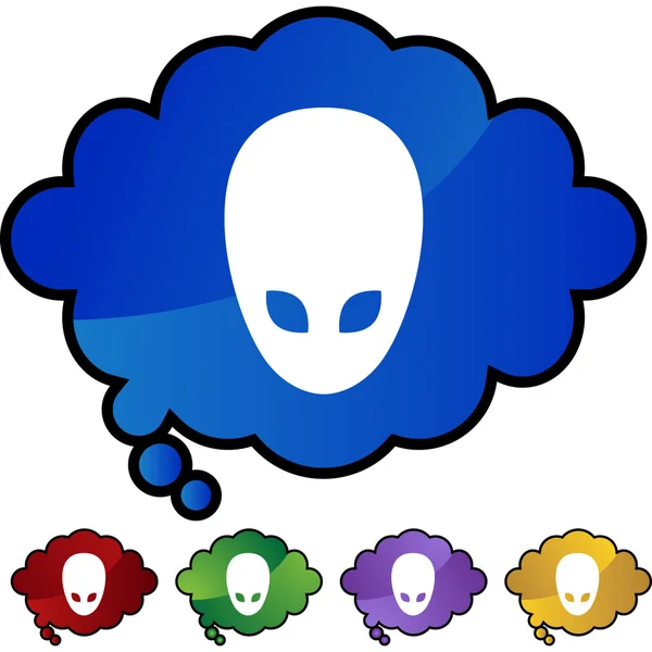 Alien Extraterrestrial  web icon — Stock Vector