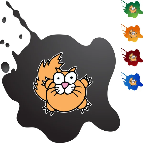 Fat Cat web icon — Stock Vector