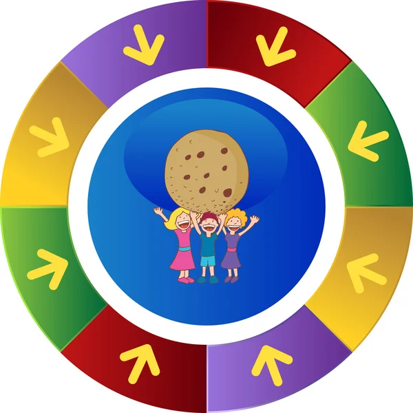 Icône web Cookie géant — Image vectorielle