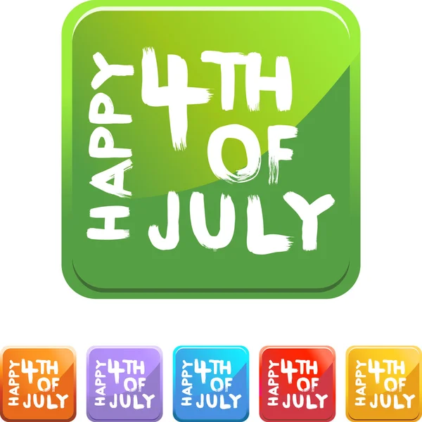 Happy Fourth July web icon — Stock Vector