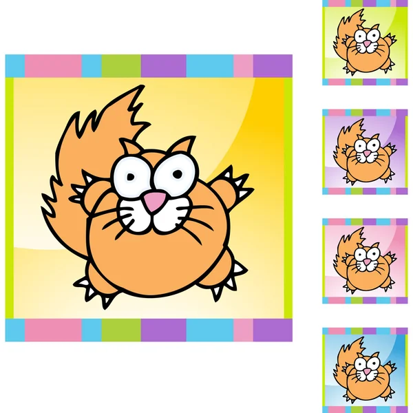 Icono web de Fat Cat — Archivo Imágenes Vectoriales
