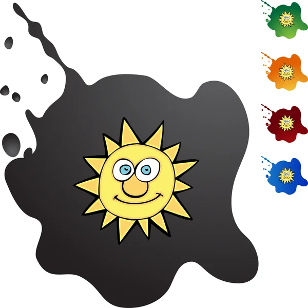 Sun web icon — Stock Vector