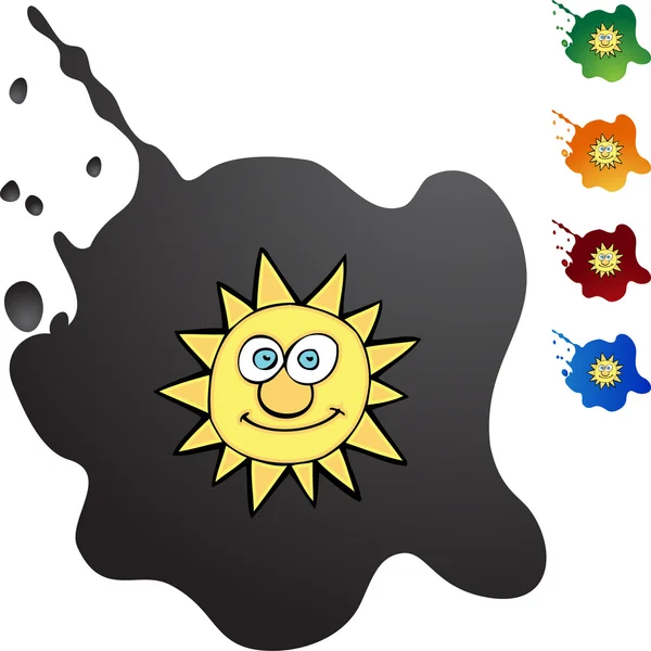 Sonne-Web-Symbol — Stockvektor