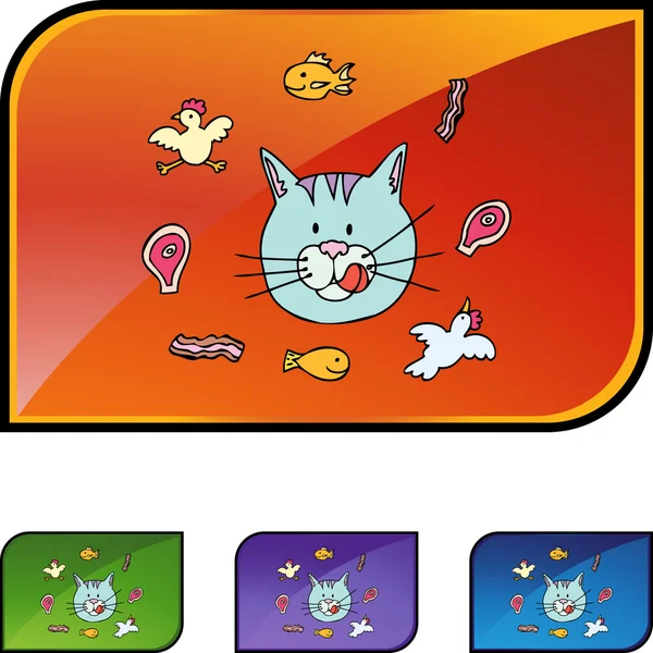 Cat Cravings icono web — Archivo Imágenes Vectoriales