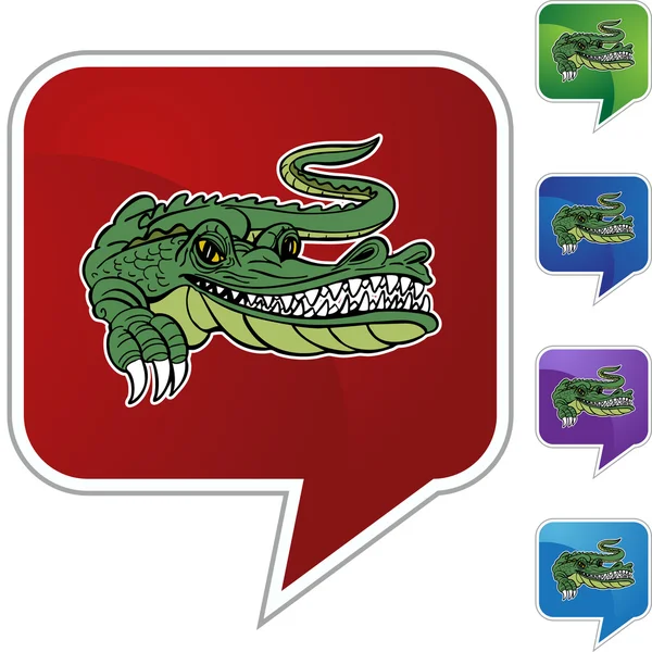 Alligator spindelväv ikonen — Stock vektor