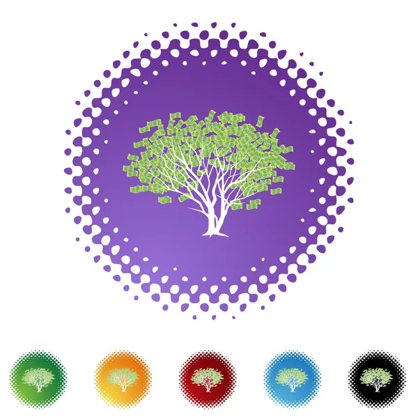 Para ağacı web simgesi — Stok Vektör