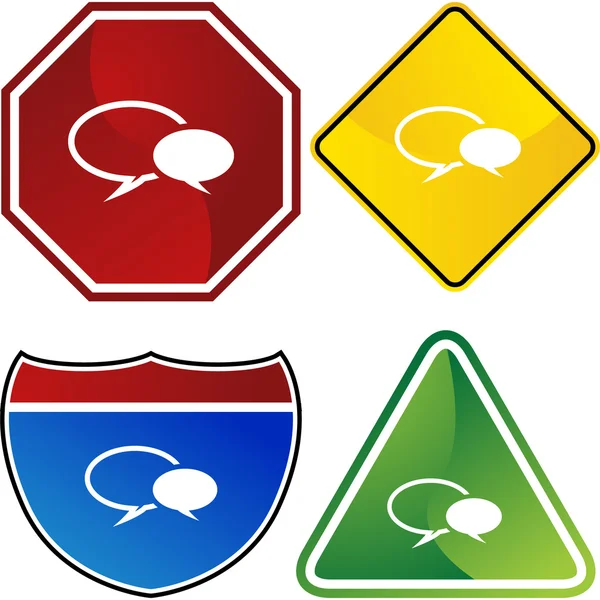 Conversation icon set — Stock Vector