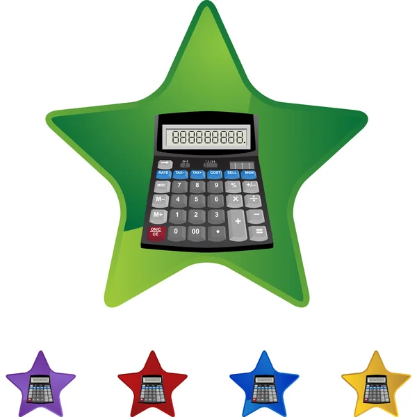 Calcolatrice icone colorate — Vettoriale Stock