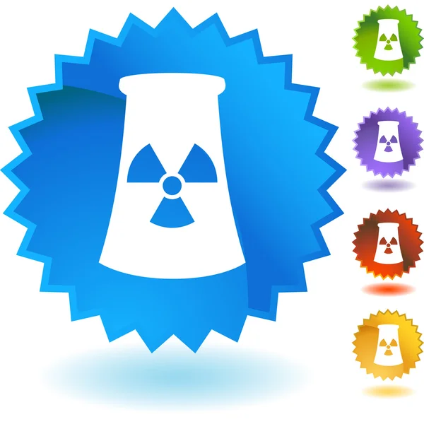 Botón web central nuclear — Archivo Imágenes Vectoriales