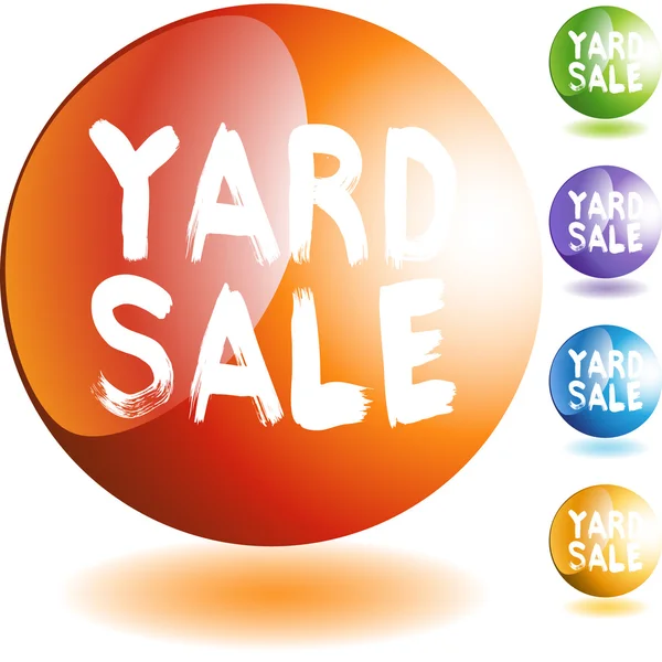 Yard Sale kleurrijke pictogrammen — Stockvector