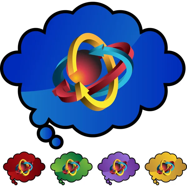 Ok Atom web simgesi — Stok Vektör