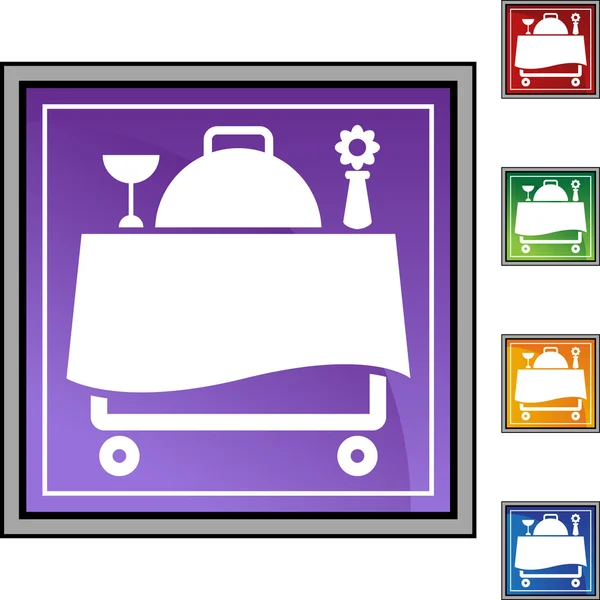 Servicio de habitaciones botón web — Archivo Imágenes Vectoriales