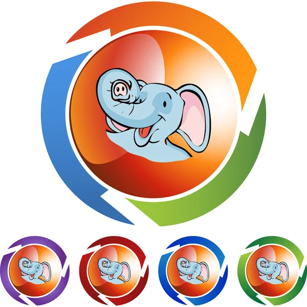 Elefante web icono — Archivo Imágenes Vectoriales
