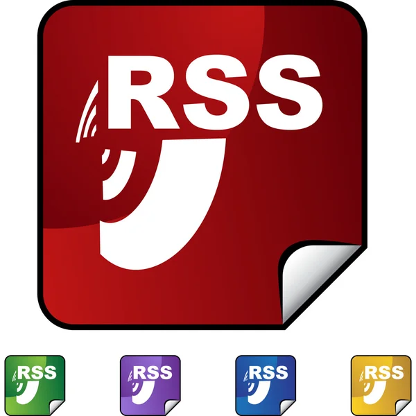 Icono web rss — Vector de stock