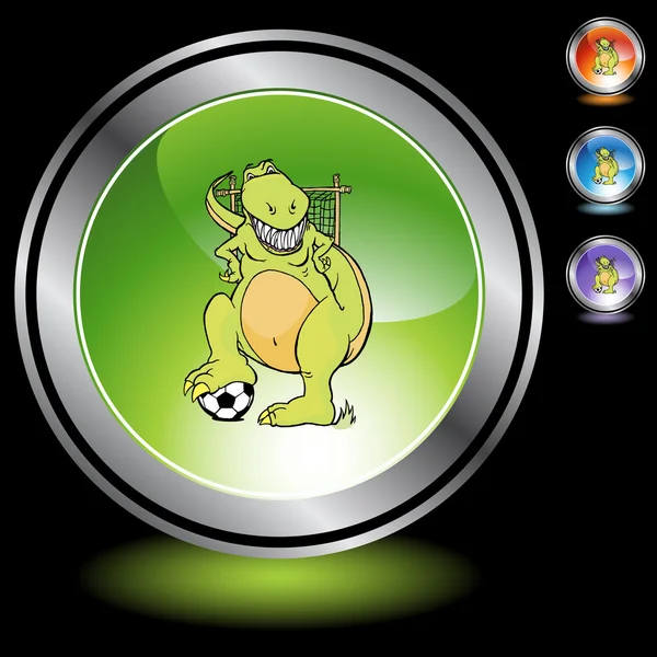Soccer Dinosaure icône du web — Image vectorielle