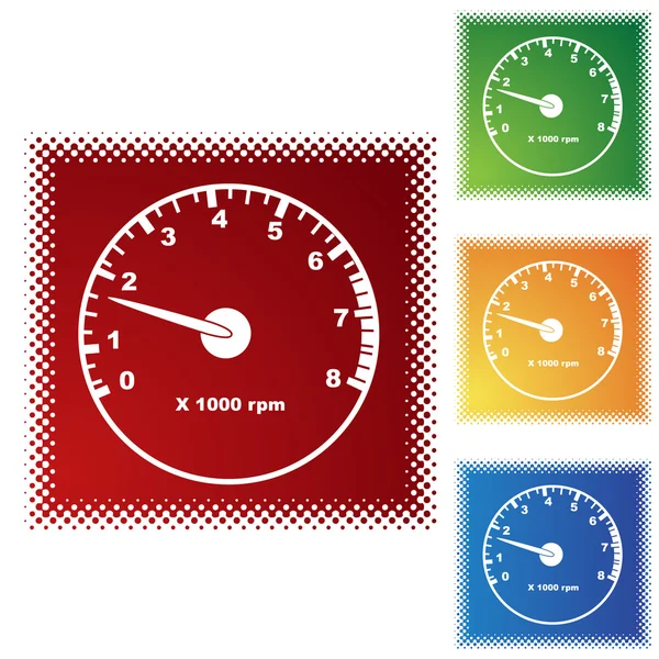 Ícone web do tacômetro — Vetor de Stock