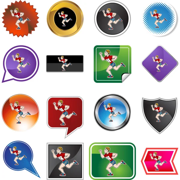 Runner man icon — Stock Vector