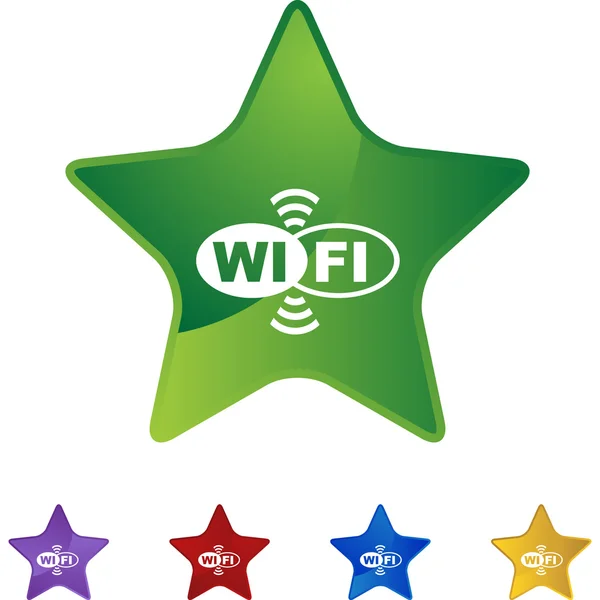 Wifi botón web — Vector de stock