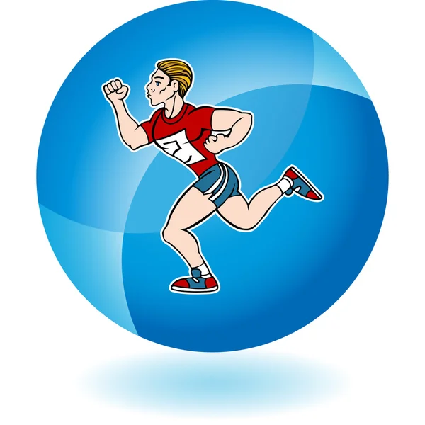 Runner man icon — Stock Vector