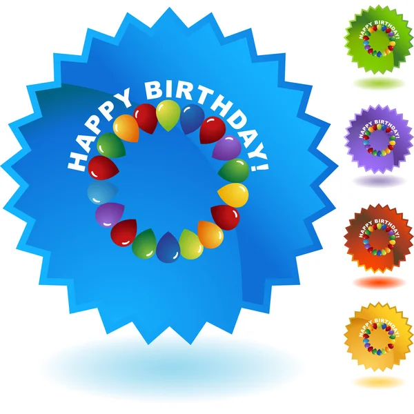 Happy Birthday web icon — Stock Vector