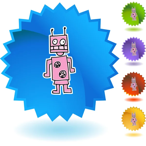 Robot web pictogram — Stockvector
