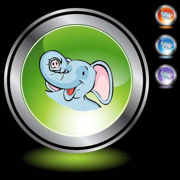 Elefant web Icon — Stock vektor
