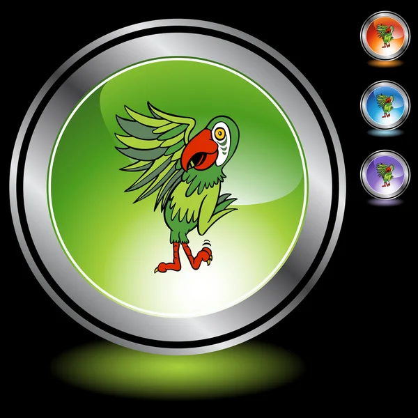 Aranyos papagáj ikon — Stock Vector