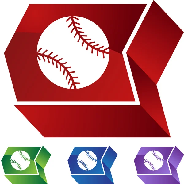 Juego de botones web de béisbol — Vector de stock