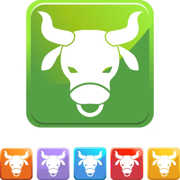 Taurus web gomb — Stock Vector