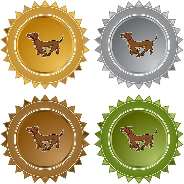 Running Dog icono web — Vector de stock