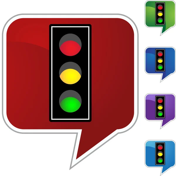 Веб кнопка Traffic Light — стоковий вектор