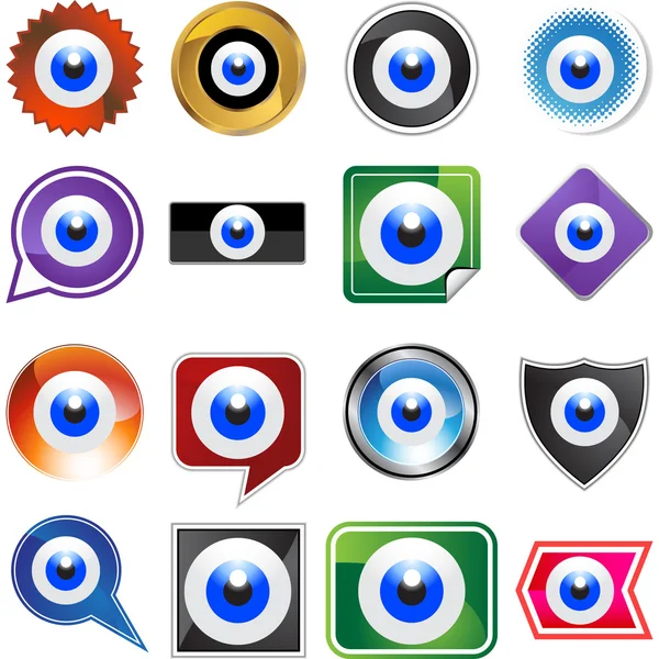 Eyeball web pictogram — Stockvector