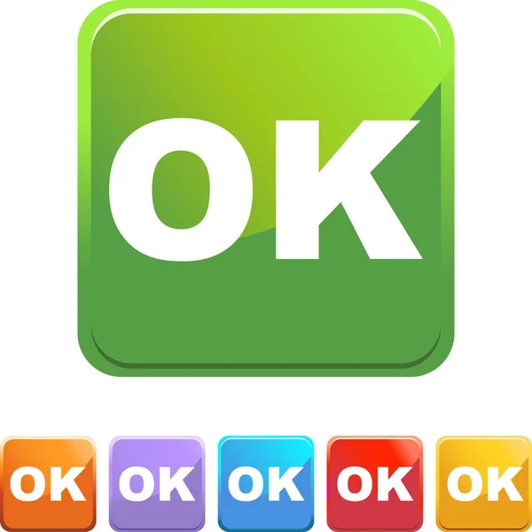 Ok ícone web — Vetor de Stock