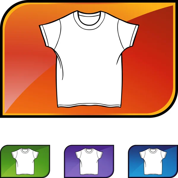 Wit shirt pictogram — Stockvector