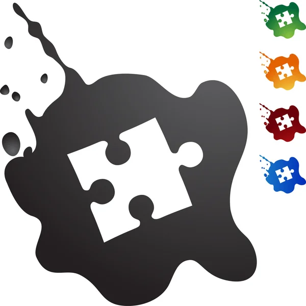 Puzzle ícone web — Vetor de Stock