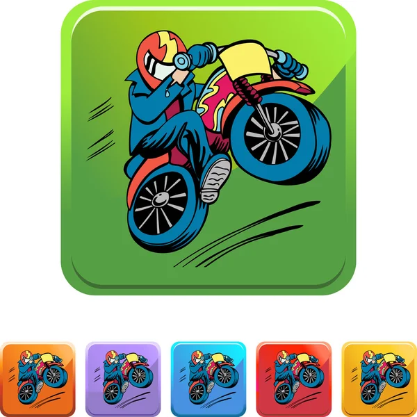Motorcycle Stunt web icon — Stock Vector