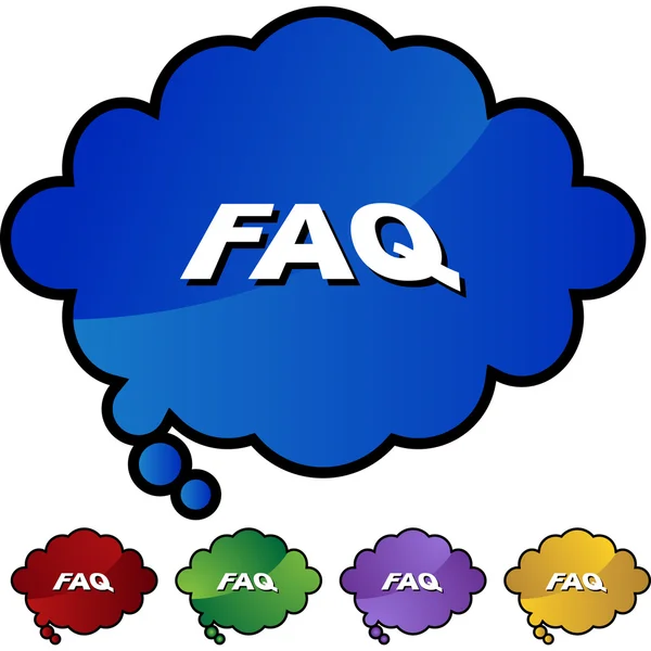 FAQ icono web — Vector de stock