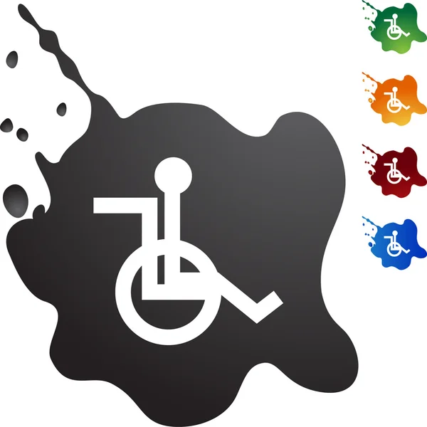 Wheelchair web icon — Stock Vector