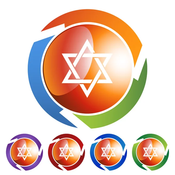 Εβραϊκή εικονίδιο αστεριού — Διανυσματικό Αρχείο
