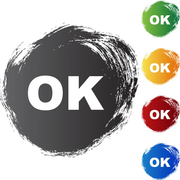 Ok icona web — Vettoriale Stock