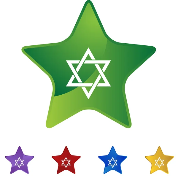 Jewish Star Icon — Stock Vector