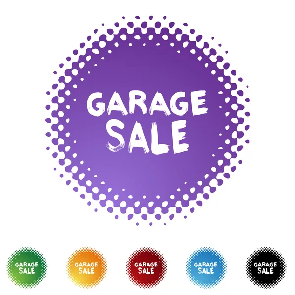 Garage Sale colorful icons — Stock Vector