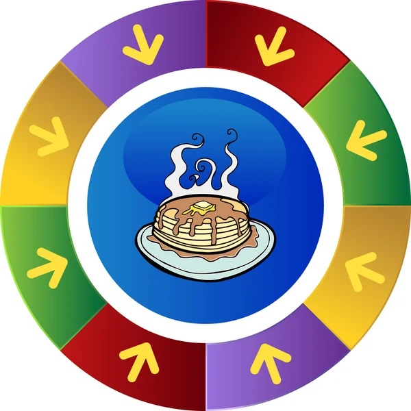 Pfannkuchen-Webbutton — Stockvektor